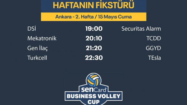 senCard Business Volley Cup'ta 2. Haftanın Fikstürü Belli Oldu!